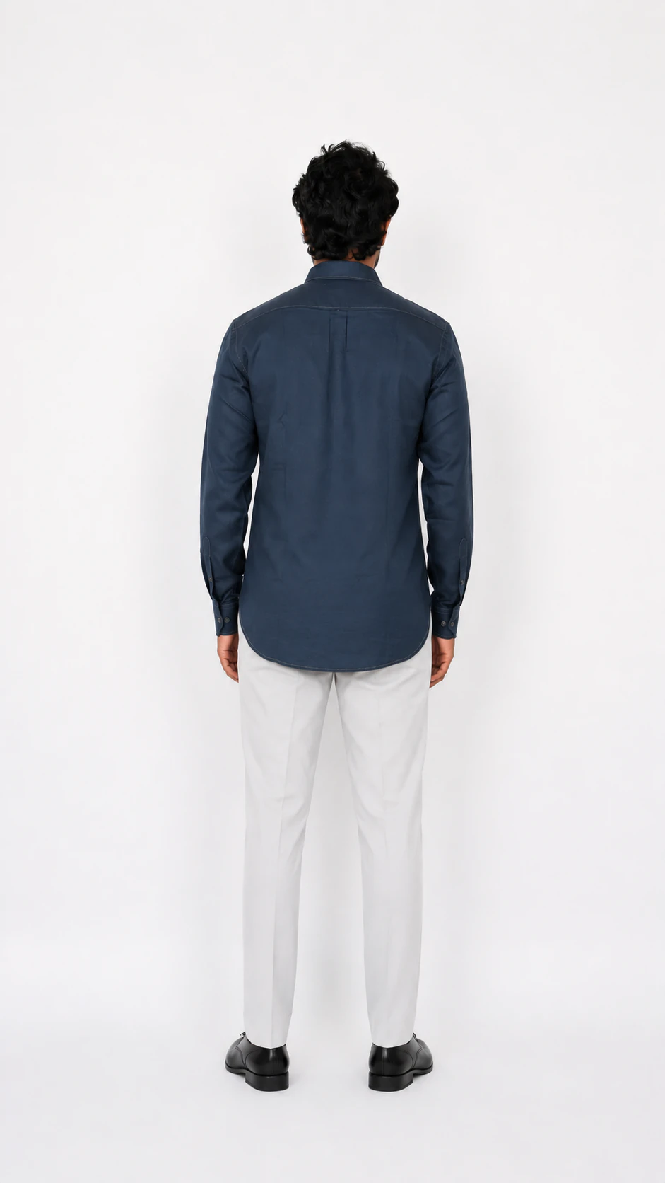 Contrast Stitch Blue — back model